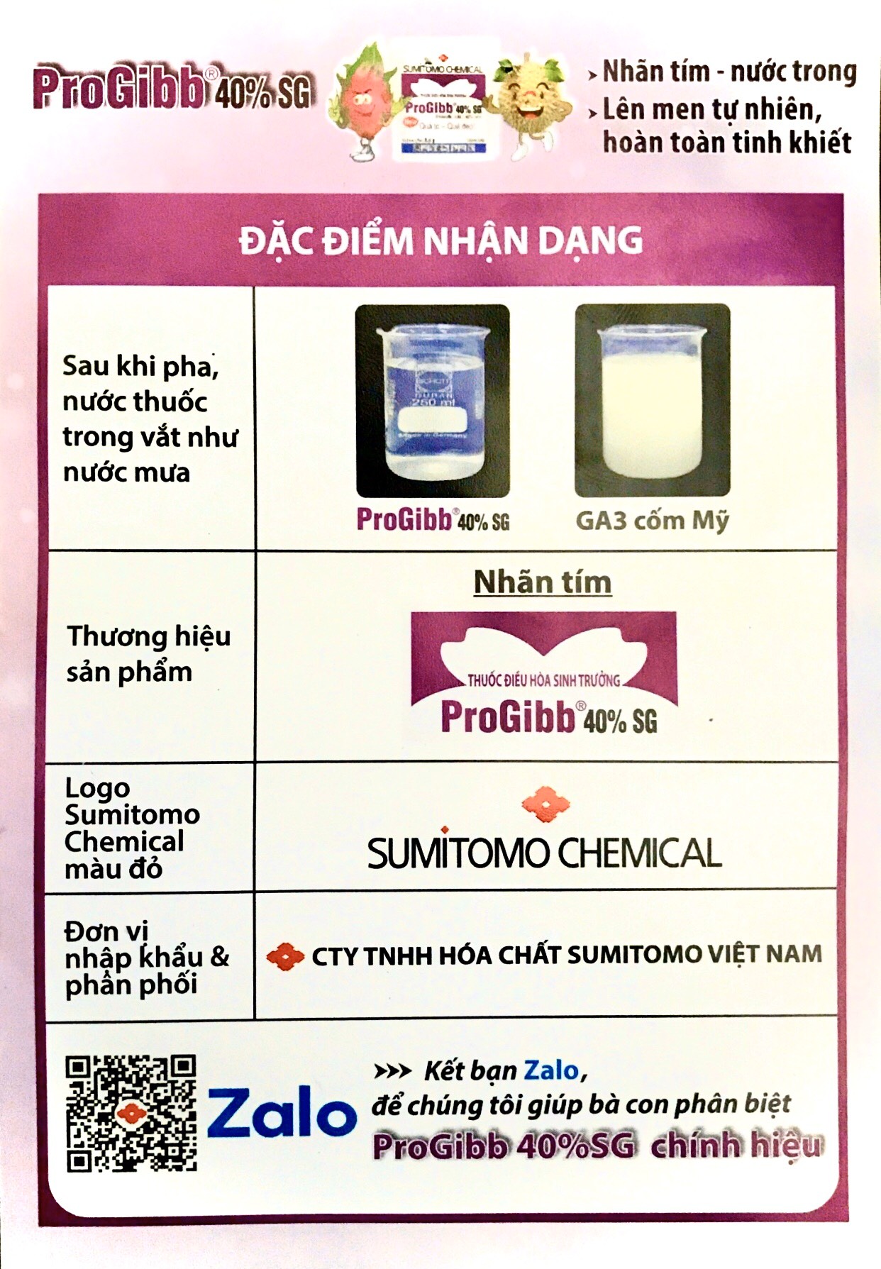 Thuốc điều hòa sinh trưởng Progibb 40%SG - Gói 2.5g